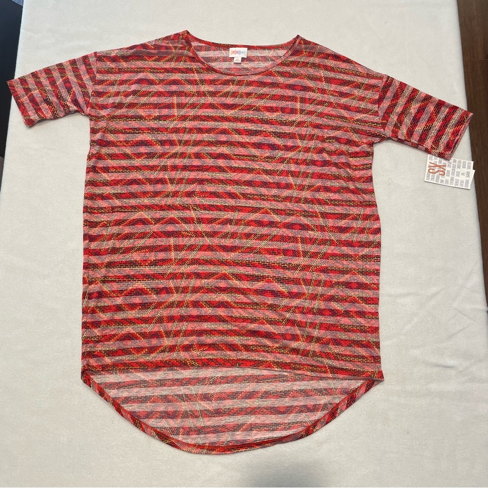LuLaRoe Irma tunic, red, XS, NWT